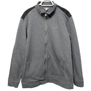 CALVIN KLEIN FULL ZIP LOGO SWEATSHIRT POCKET SWEATER JACKET FLEECE COAT COLLARED